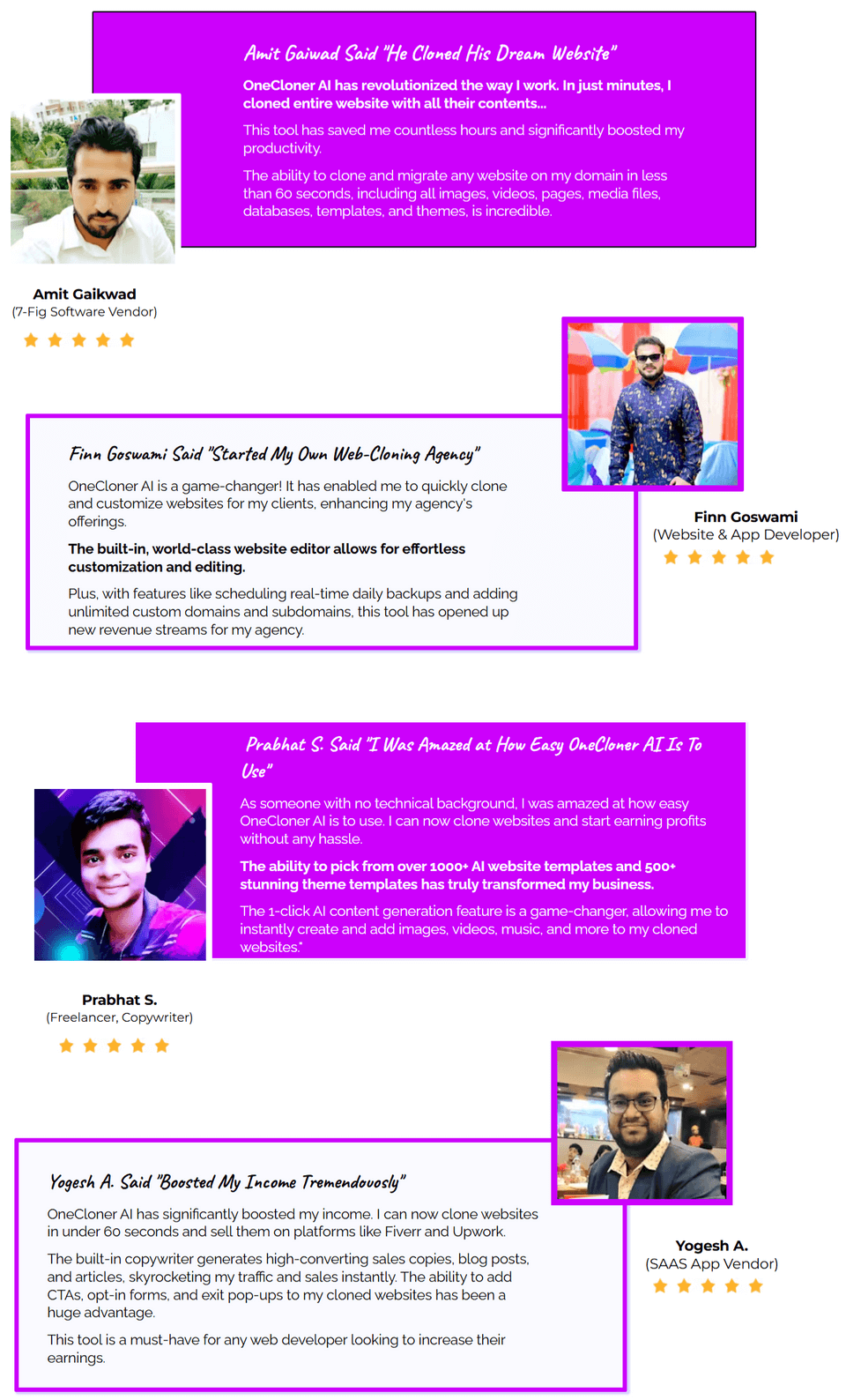 OneCloner-AI-Review-Feedbacks