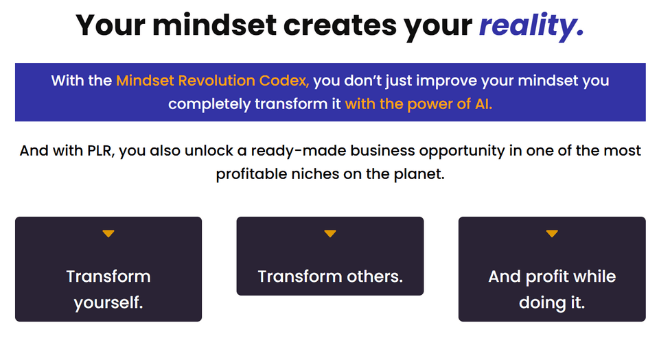 Why should you buy Mindset Revolution Codex