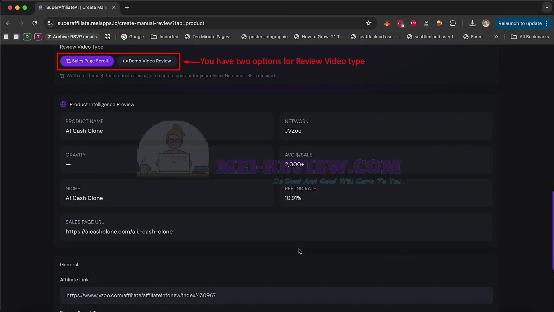 SuperAffiliatesAI-Demo-4-options