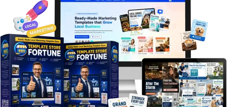 Local Template Store Fortune Review: Say Goodbye to Creative Burnout and Launch a Pre-Loaded Canva Template Store for 30 Niches Instantly