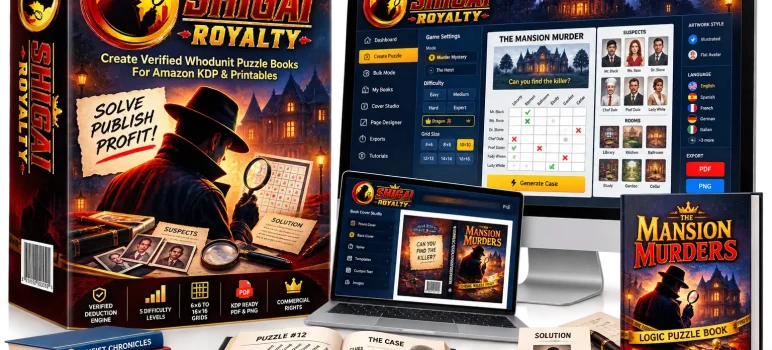 Shigai Royalty Review: Create, Verify, Design, and Export Mystery Puzzle Books From One Platform