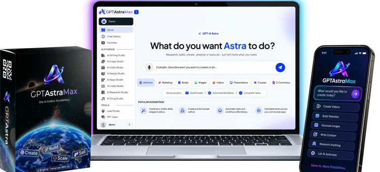 GPTAstra Max Review: Stop Paying For Multiple AI Tools & Manage More Work In One Platform 